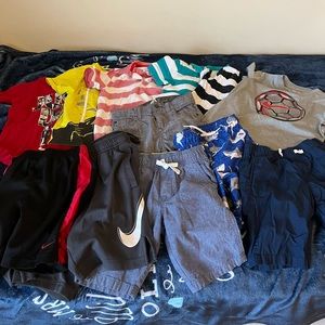 Boy 6T 12 pieces bundle summer capsule wardrobe mixed brand - H&M, Nike, Disney